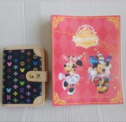 Mickey Mouse Photo Album Wallet & Micky & Minnie Card Binder/Folder TOKYO DISNEY