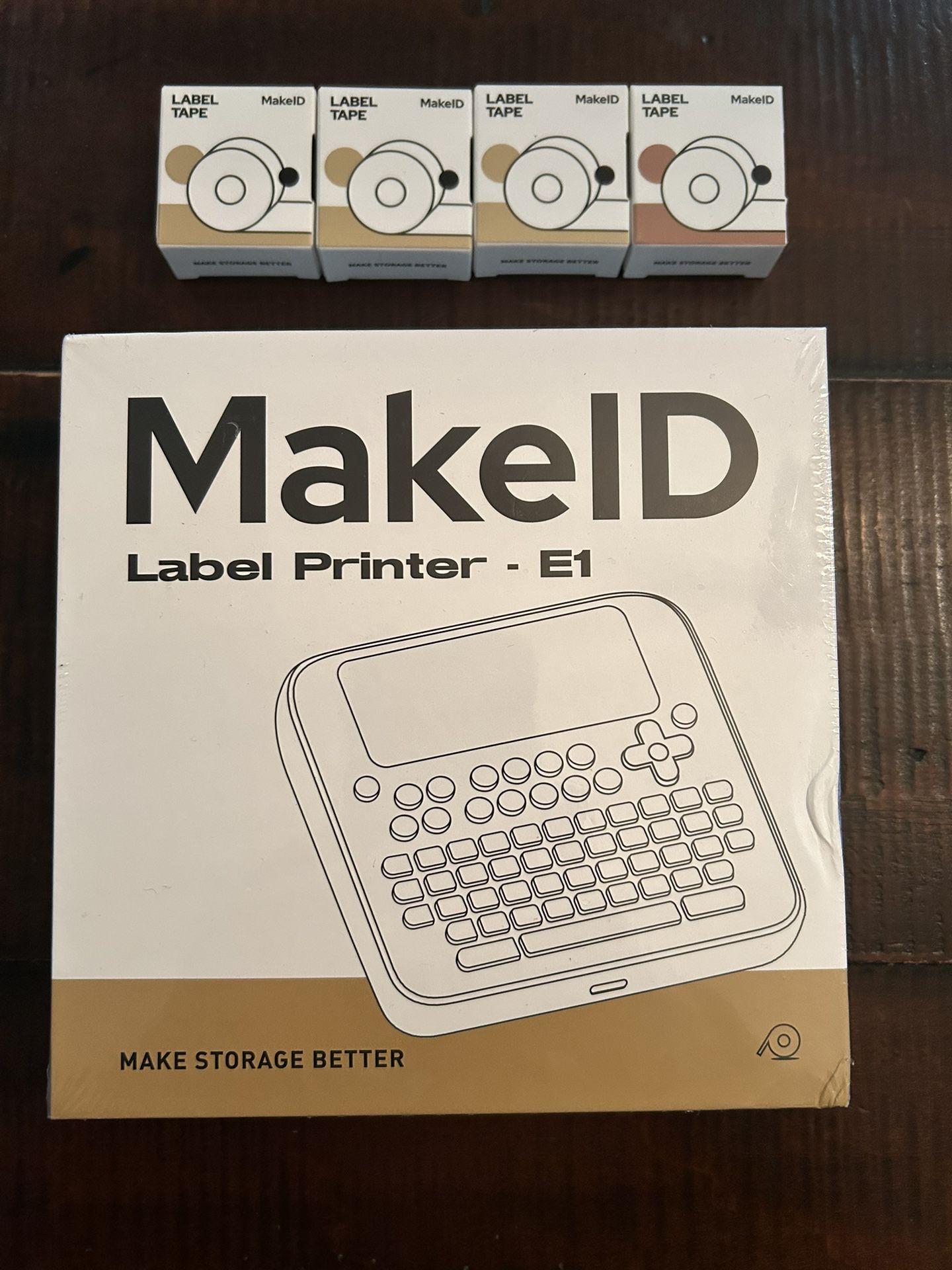 Make ID Label Printer - E1, Four Label Tapes Included
