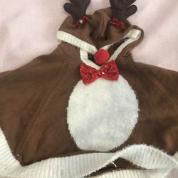Girl Poncho Size 6 Used For Ugly Sweater Day $10 