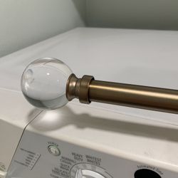 Curtain Rod 48-86in. Gold W/glass Ball -New 
