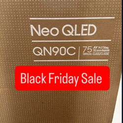 SAMSUNG 75-Inch Class Neo QLED 4K QN90C Series Neo Quantum HDR+, Dolby Atmos, Object Tracking Sound+, Anti-Glare, Gaming Hub, Q-Symphony, Smart TV wit