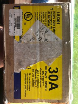 Square D 30 amp disconnect still in box
