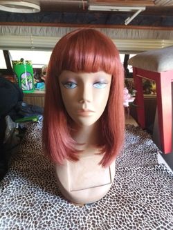 Copper synthetic wig