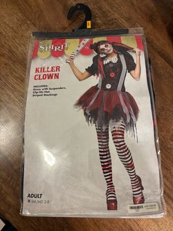Spirit Killer Clown Halloween Costume Adult S/M