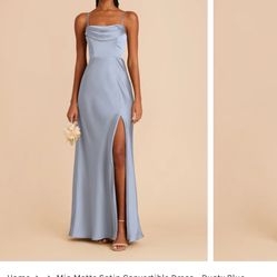 New Dusty Blue Formal Dress Convertible Size L (8-10)