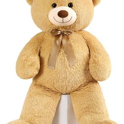 MorisMos 47inch Giant Teddy Bear Stuffed Animal 4ft, Large Teddy Bear Plush, Big Stuffed Bear Gifts for Kids, Girls, Girlfriend, Women on Baby Shower,