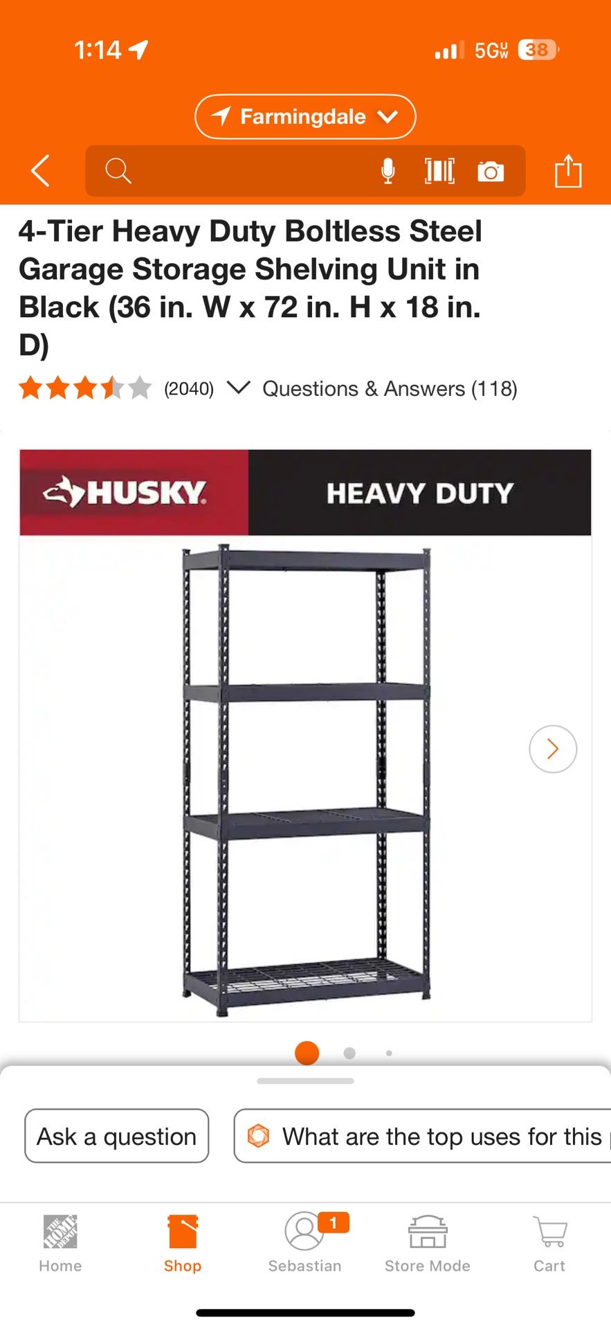 Husky Storage Shelves Brand New