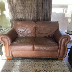 All Leather Love Seat