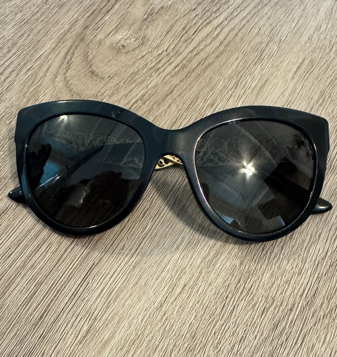 Dolce & Gabbana Gold Filigree Black Sunglasses for Women
