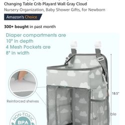 Hanging diaper caddy  For Diaper Changing Station