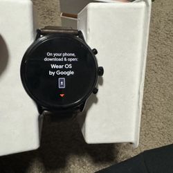 Fossil 44mm Gen 5 Carlyle and Leather Band Smart Watch $80