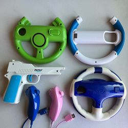 Nintendo Wii Wheel. Nunchuk Controller. $5 Each