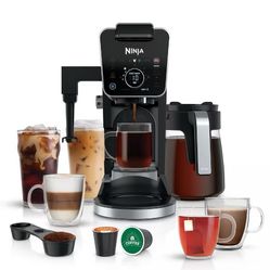 NINJA COFFEE, Ice Coffee, Cup, 60 Oz Glass Carafe, Espresso Setting, W/milk Frother For Specialty Drinks