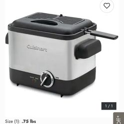 Cuisinart CDF-100P1 Compact Deep Fryer 0.75lb Oil Capacity Stainless Steel