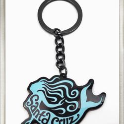 New, Santa Cruz Mermaid Keychain 