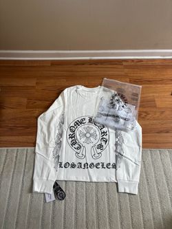White LA chrome heart long sleev