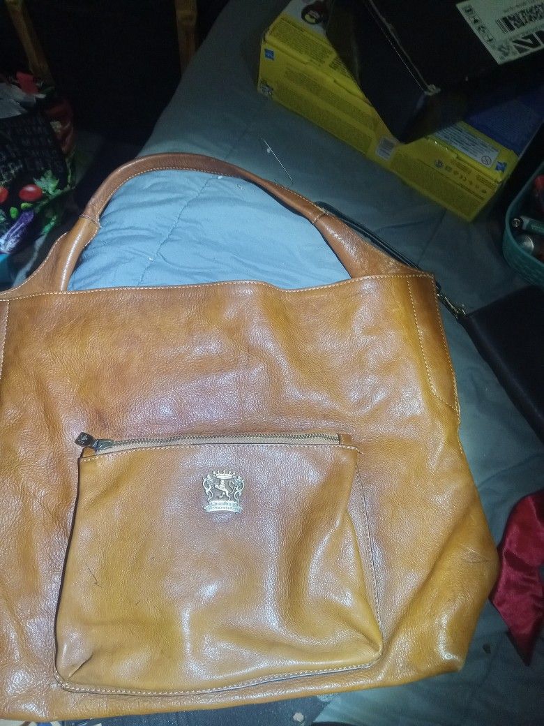 Pratesi Firenze Leather Hobo Bag