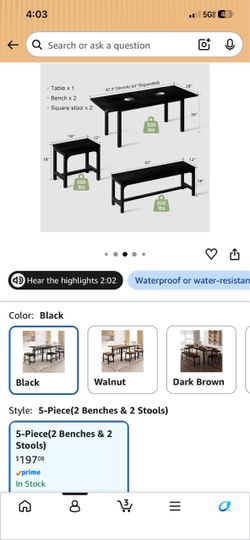 Dining room table