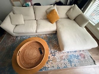 VALYOU Cream Sectional Sofa (Must Be Picked Up by 11/3)