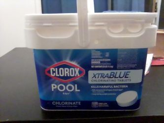 Clorox Xtra Blue Chlorine Tabs 25lb Bucket.