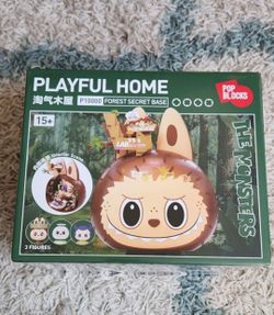 NWT PLAYFUL HOME Forest Secret Base Pop Blocks Pop MART The Monsters Labubu