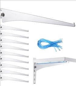 10 Pack Shelf Bracket Adjustable Shelving Brackets
Single Track Double Track System, Metal Shelf Standards and Brackets, Adjustable Shelf Brackets, St