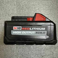Milwaukee M18 18V Lithium-Ion XC 8.0 Hour Battery (4 available) Price is for One Battery
