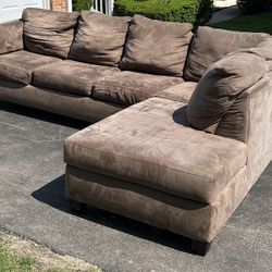 Brown Sectional Couch Set 