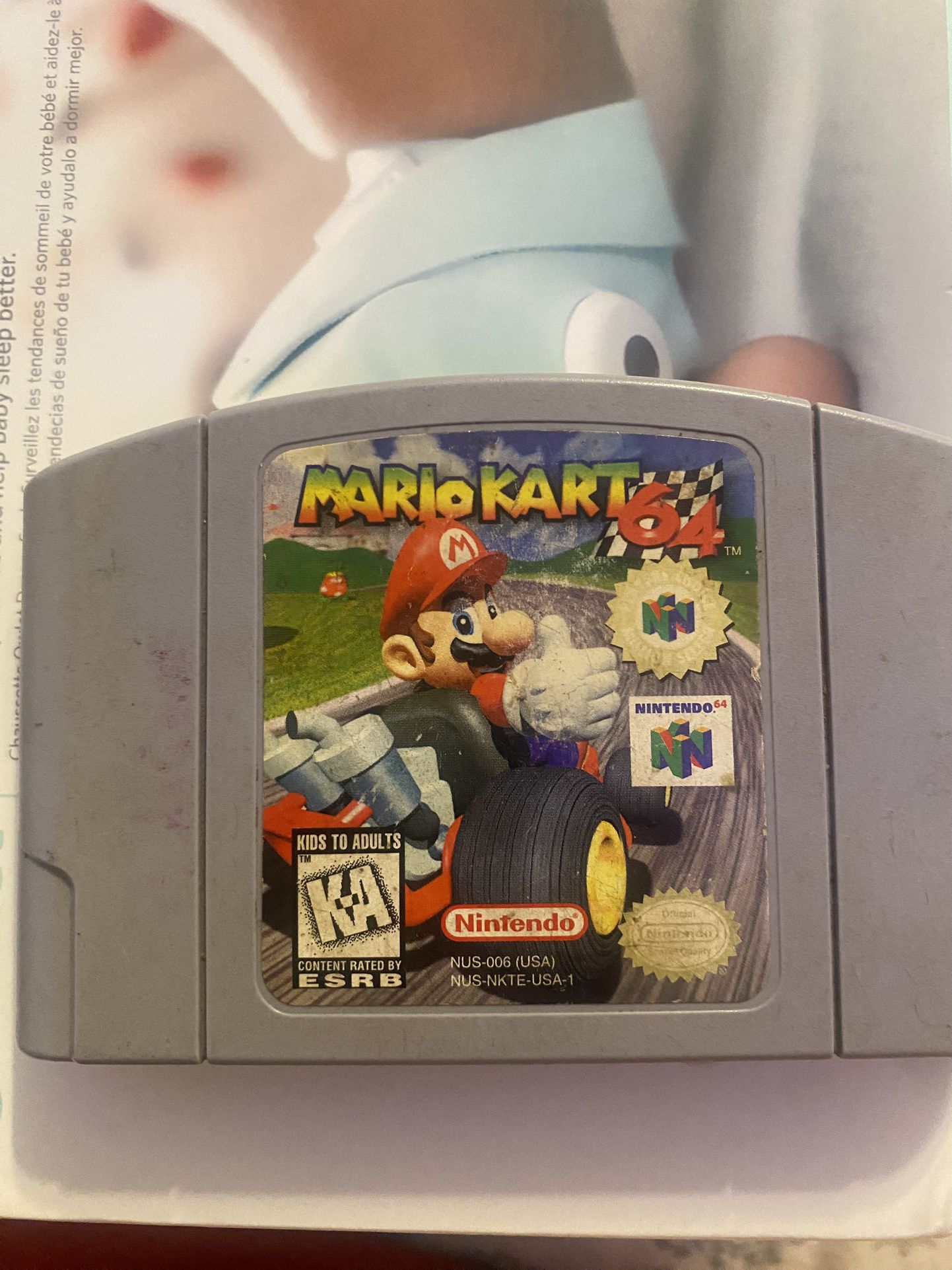Mario Kart 64 (Nintendo 64, 1997) N64 Authentic Cartridge Only