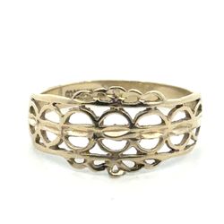 Woman’s Ladies 14k Yellow Gold Filigree Band Ring Size 9.5 GP3129218