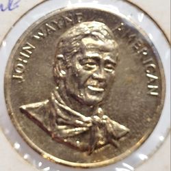 1979 John Wayne American Actor U.S. Bronze Coin Medallion NM Marked Coin Cover. United States Mint commemorative bronze medal, with relief bust of Joh