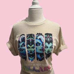 Disney Vilans Graphic T Shirt Medium 