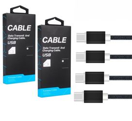 2 Pack Color Fast nylon braided 6.6ft C Cable USB Chargers