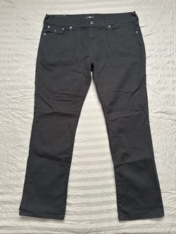 True Religion Ricky Relaxed Straight Black Pants waste size 38 
