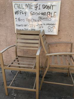2 Patio High Chairs