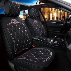 A Car seat cover fashion design PU Leather Car Seat Covers Universal With seat cushions