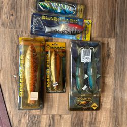 6 Ocean Fishing Lures New In Packages