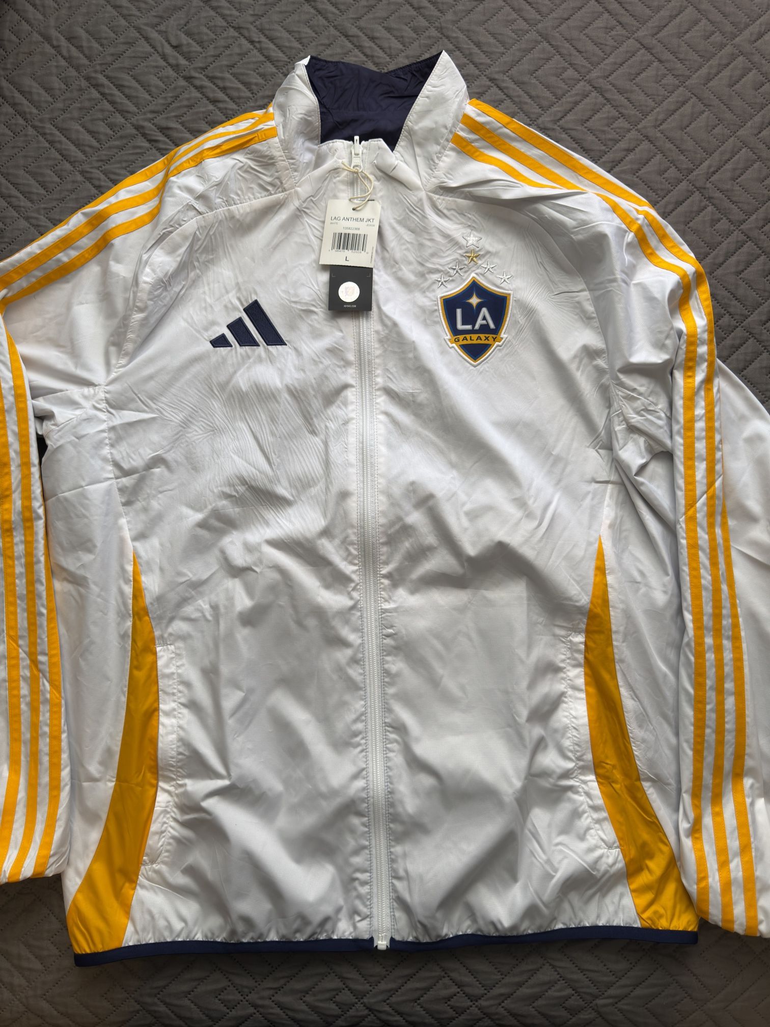LA GALAXY adidas 2025 Anthem Reversible Full-Zip Jacket