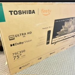 75 Toshiba Smart 4k HDTV In Box 6 Month Warranty.  Free Delivery 