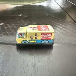 vintage Coca-Cola tin delivery truck toy