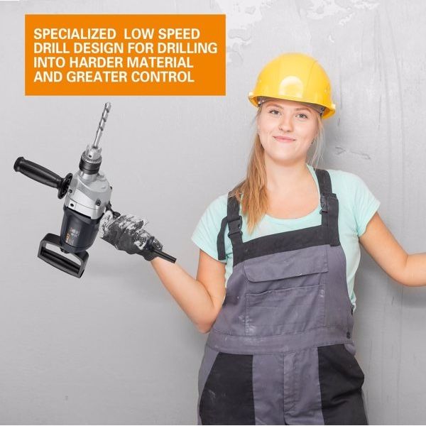 (In Stock & Fast Shipping)Electric Mixing Drill with Spade Handle, 1/2" Corded Mixer, 9A Motor for Concrete, Mortar & Mud