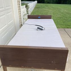 Medline Adjustable Remote Control Twin Bed With Mattress