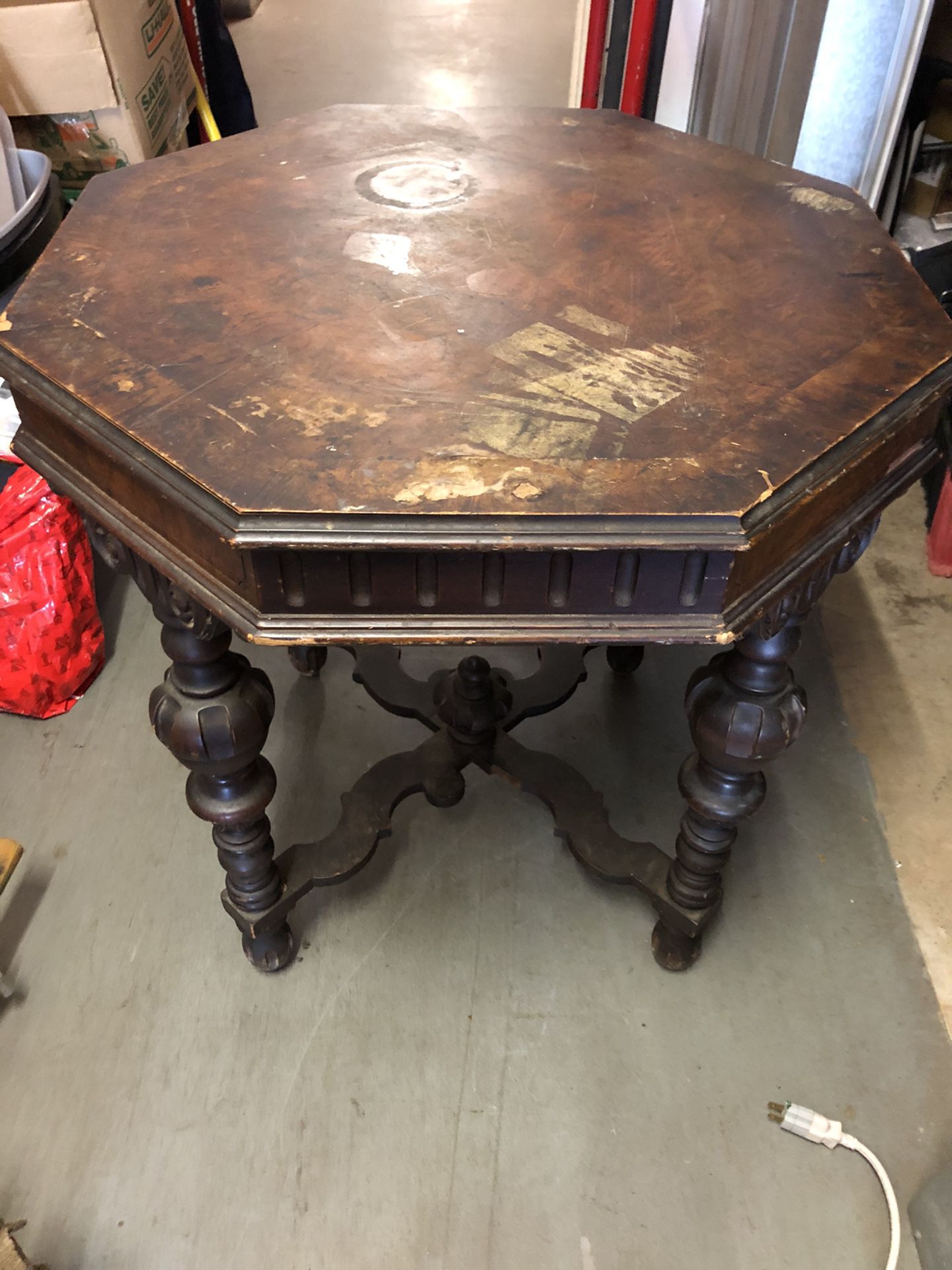 Antique Walnut table 30”x30”x30”