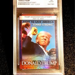 Donald Trump 2024 Merrick Mint Graded WCG 10 STAND STRONG 