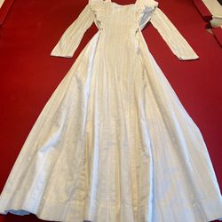 Ladies Long White Dress, Size 9