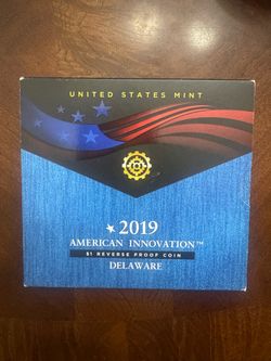 2019 American Innovation Delaware $1 Reverse Proof Coin