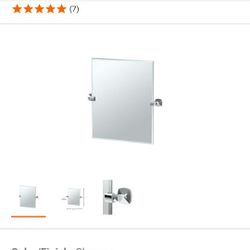 Gatco Jewel 20 in. W x 24 in. H Frameless Rectangular Beveled Edge Bathroom Vanity Mirror in Chrome NEW OPEN BOX ITEM 