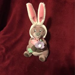 Walt Disney Store Winnie the Pooh GOPHER AS BUNNY 9" Bean Bag Stuffed Animal TOY