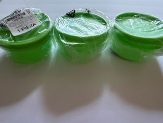 Tupperware lime green containers