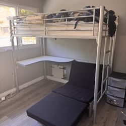 Twin Bunk Bed With Desk